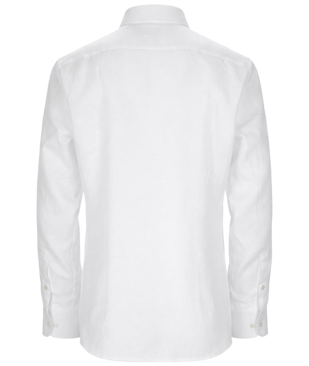 HUGO BOSS Белая льняная кэжуал рубашка, фото 2