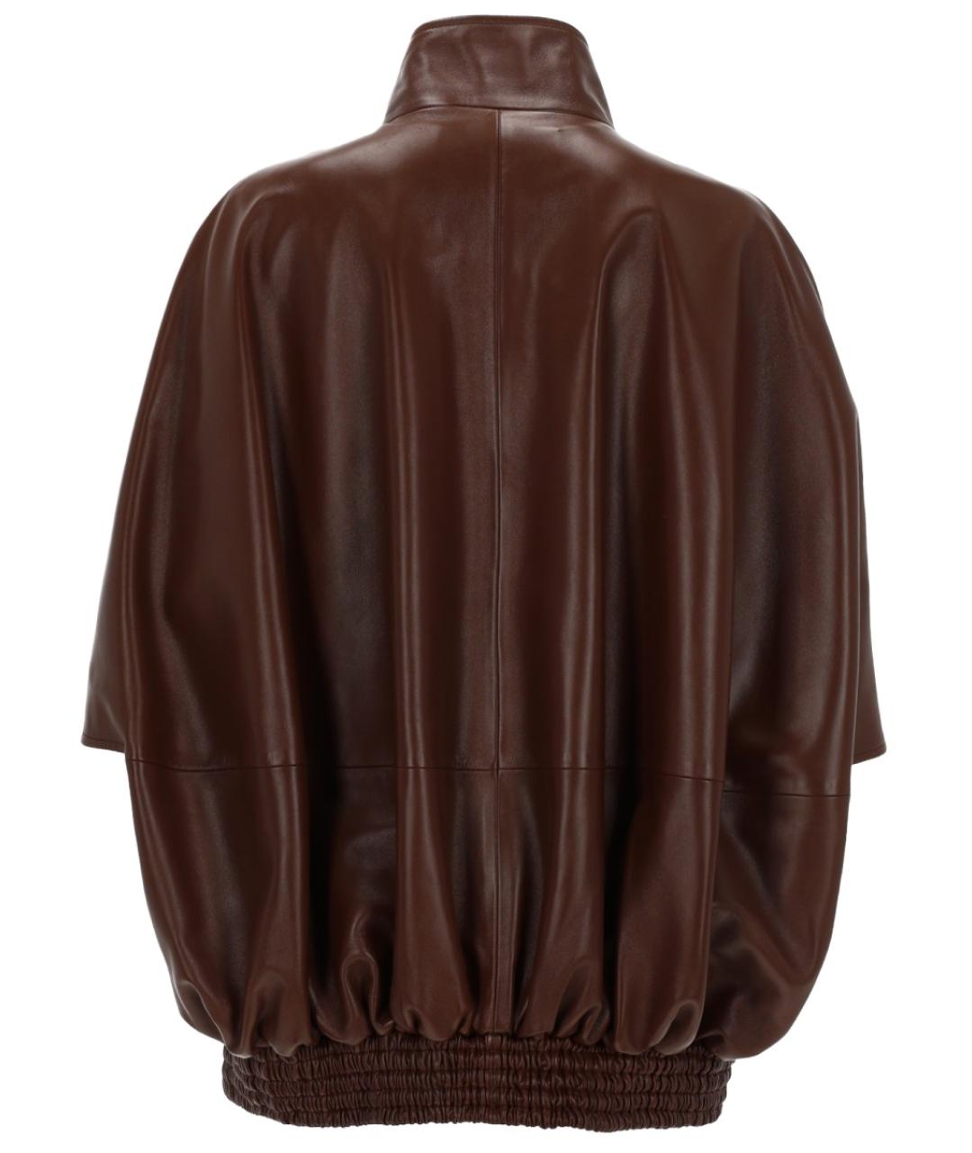 BALENCIAGA Коричневая кожаная куртка, фото 2