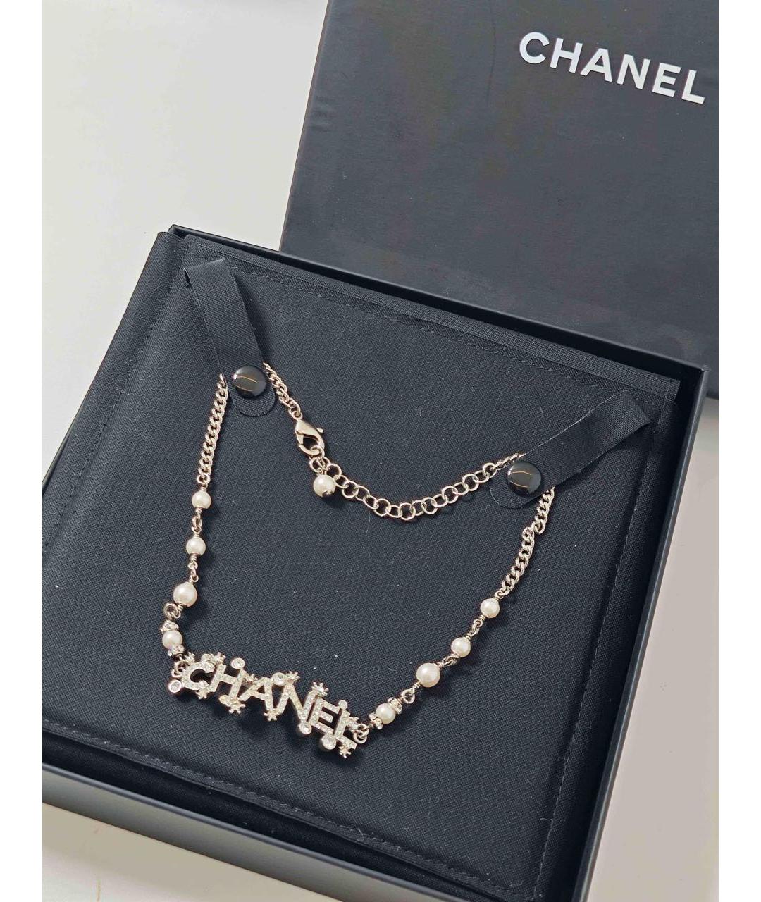 CHANEL Золотое металлическое колье, фото 4