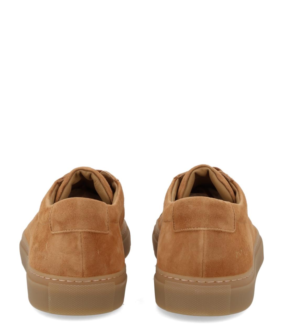 COMMON PROJECTS Коричневые кожаные низкие кроссовки / кеды, фото 4