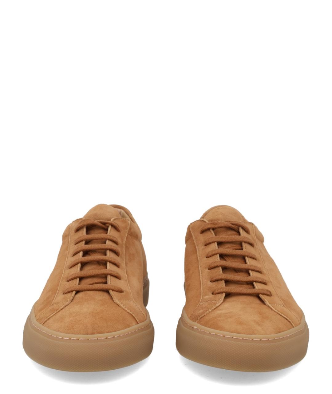 COMMON PROJECTS Коричневые кожаные низкие кроссовки / кеды, фото 3