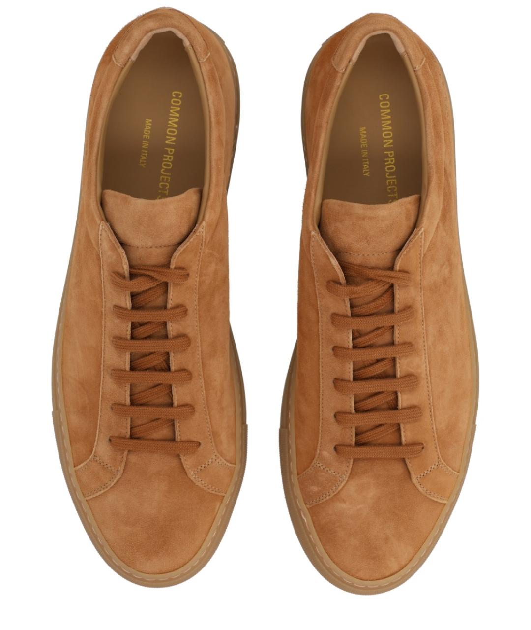 COMMON PROJECTS Коричневые кожаные низкие кроссовки / кеды, фото 5