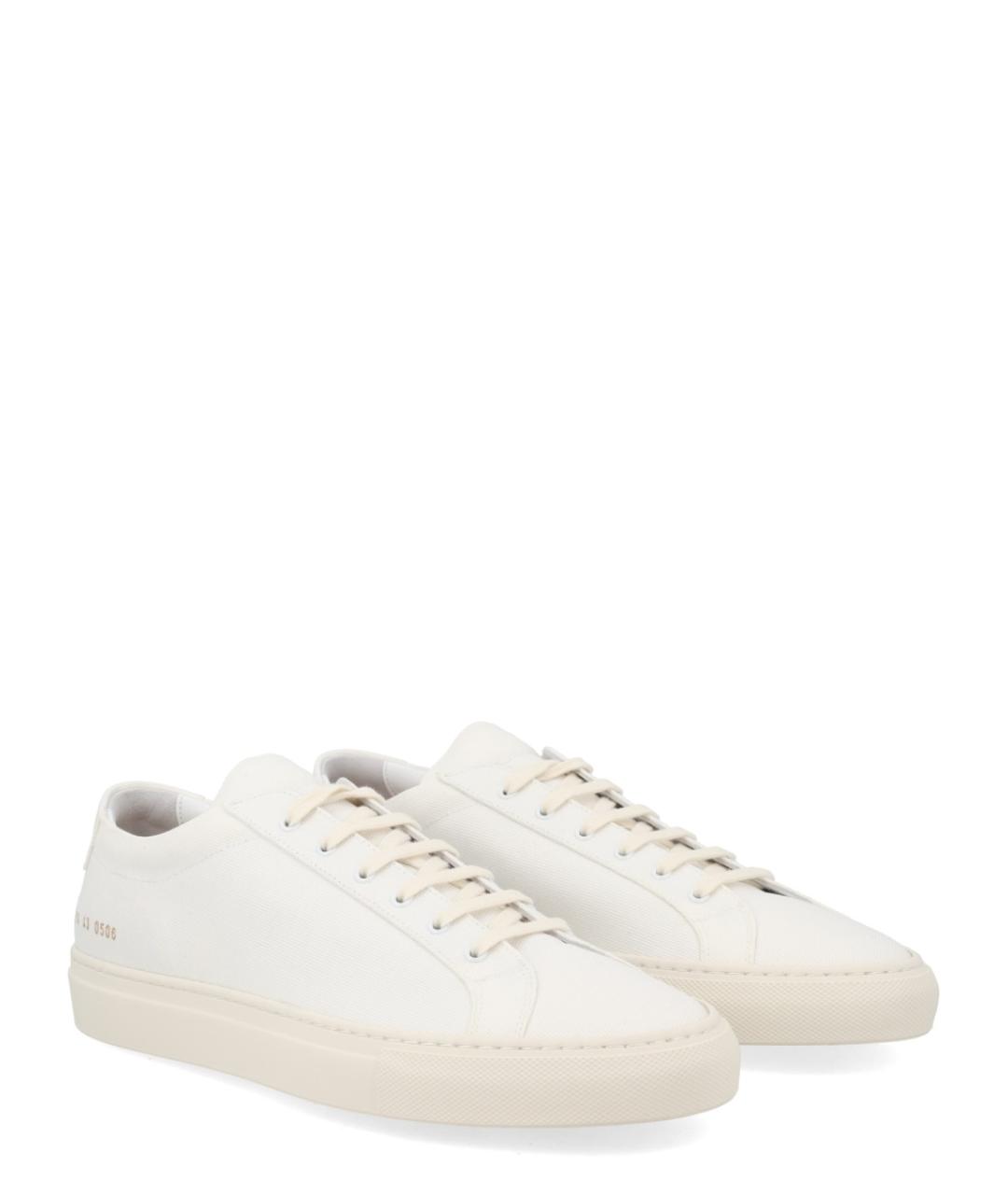 COMMON PROJECTS Белые текстильные низкие кроссовки / кеды, фото 2