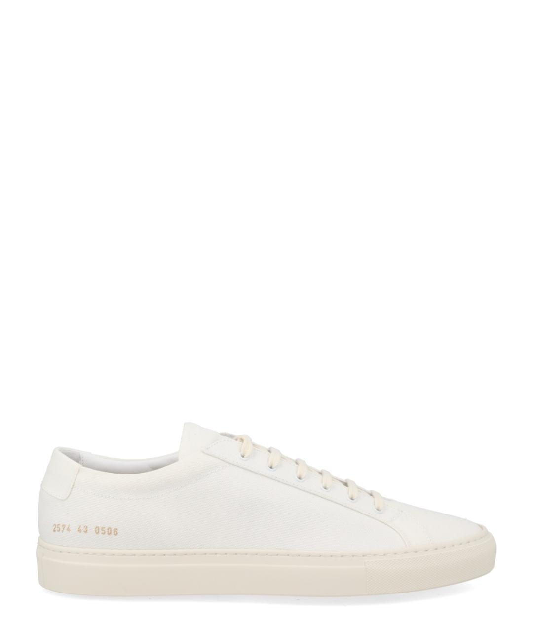 COMMON PROJECTS Белые текстильные низкие кроссовки / кеды, фото 1