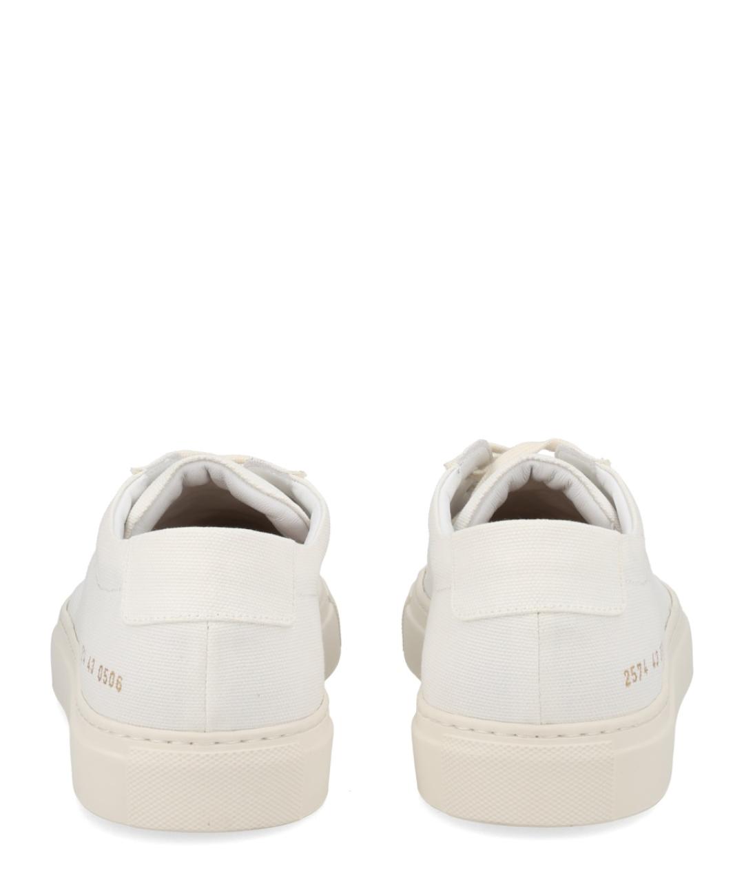 COMMON PROJECTS Белые текстильные низкие кроссовки / кеды, фото 4