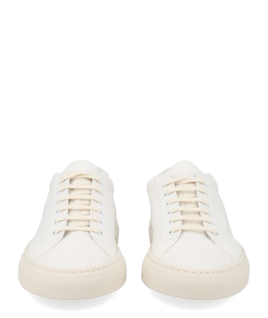 COMMON PROJECTS Белые текстильные низкие кроссовки / кеды, фото 3