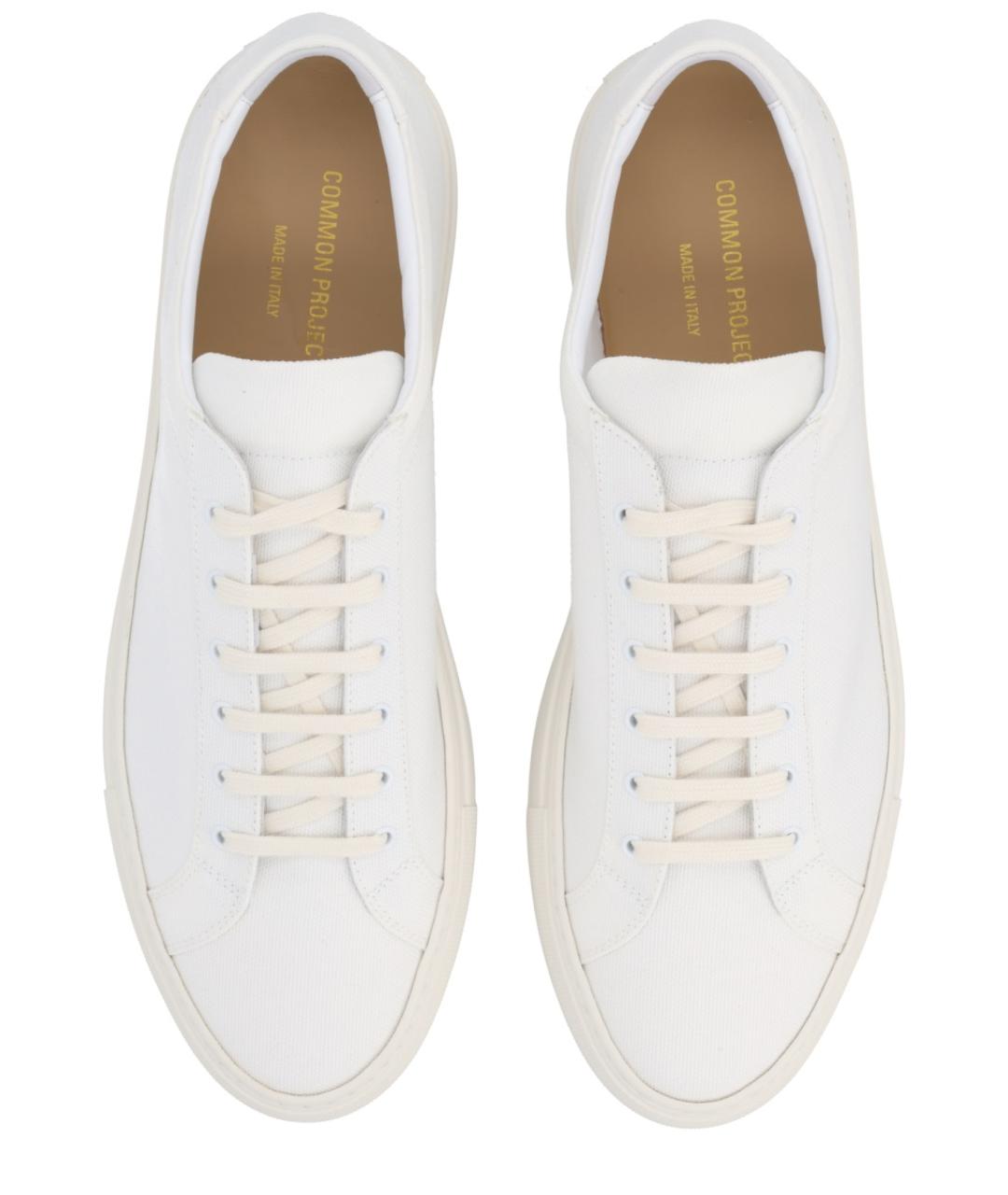 COMMON PROJECTS Белые текстильные низкие кроссовки / кеды, фото 5