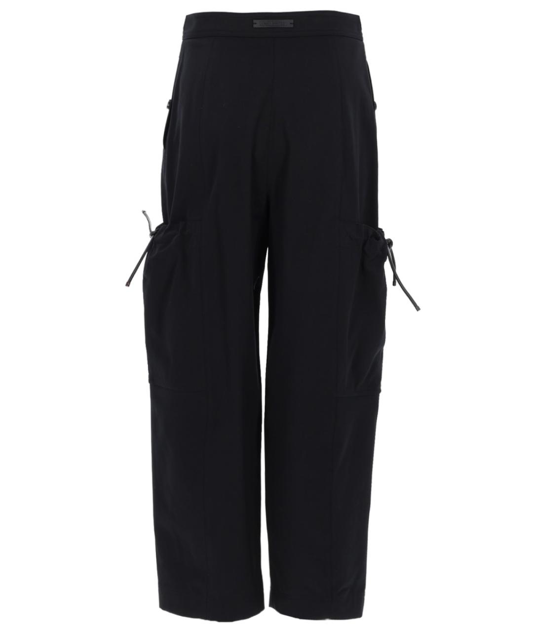 MAX MARA Черные хлопковые прямые брюки, фото 2