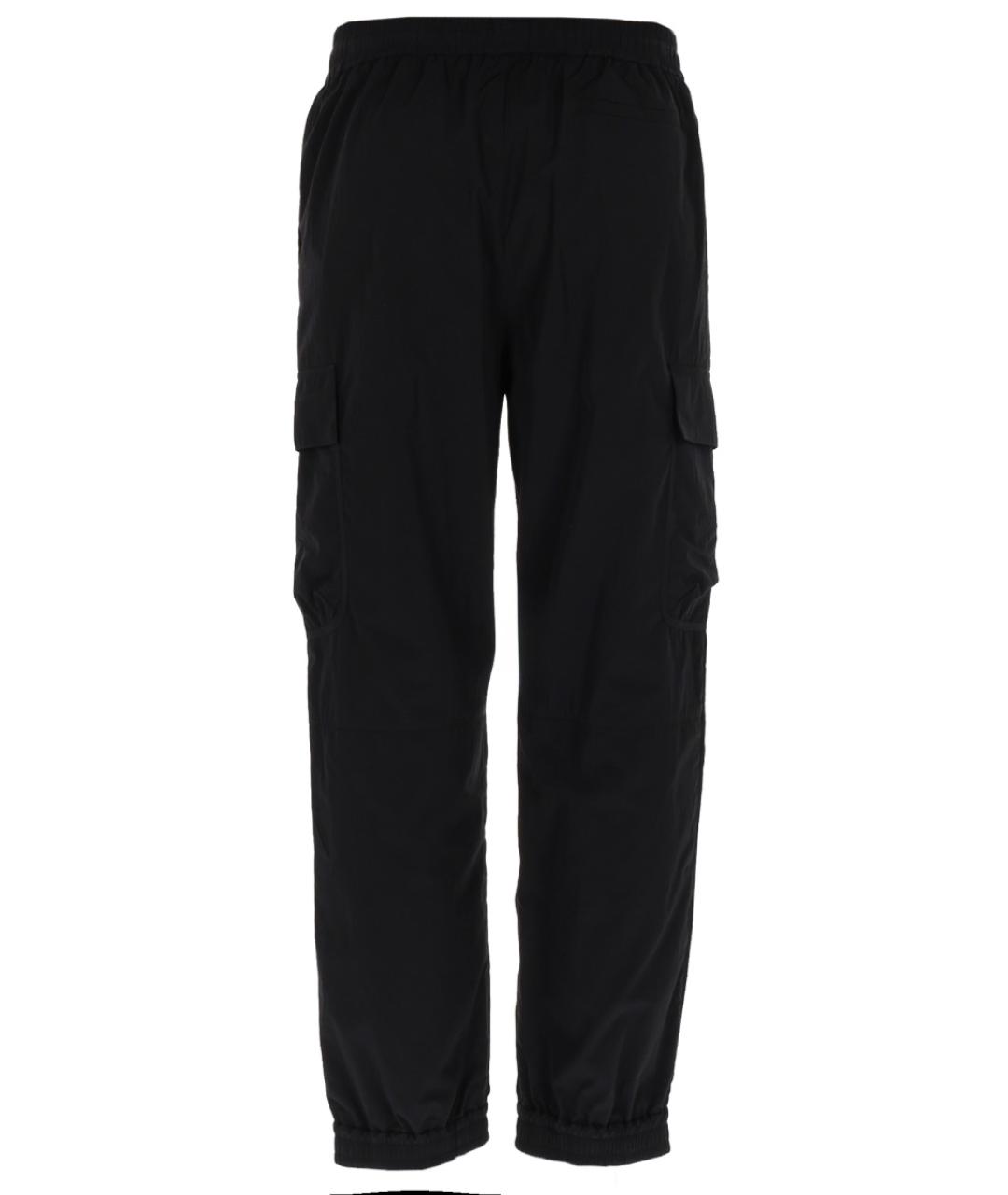 FENDI Черные полиамидовые повседневные брюки, фото 2