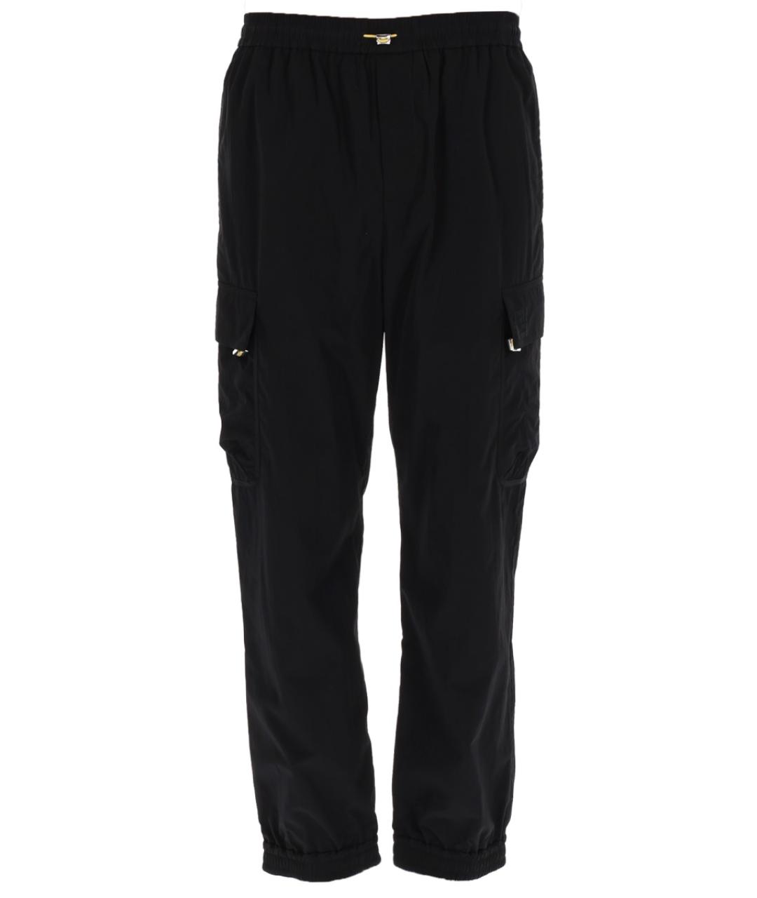 FENDI Черные полиамидовые повседневные брюки, фото 1