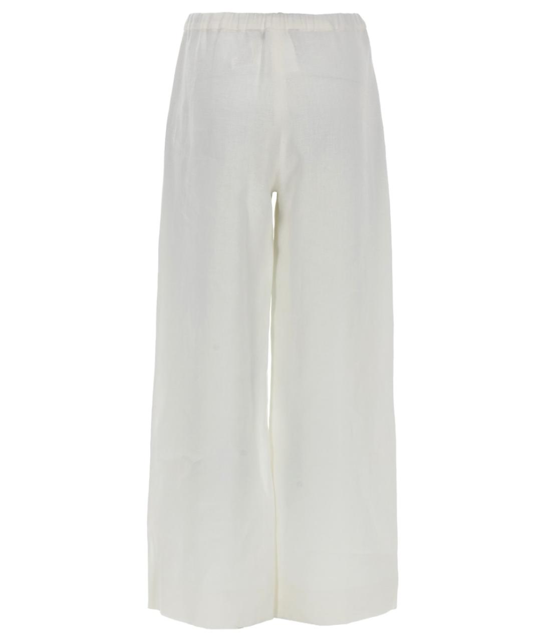 'S MAX MARA Белые льняные прямые брюки, фото 2