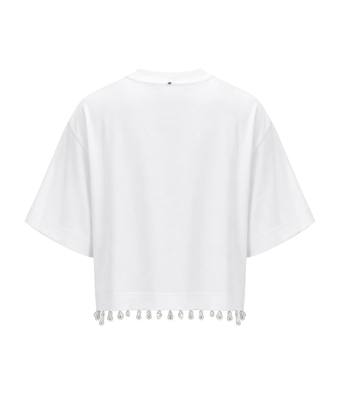 SPORTMAX Белая хлопковая футболка, фото 2