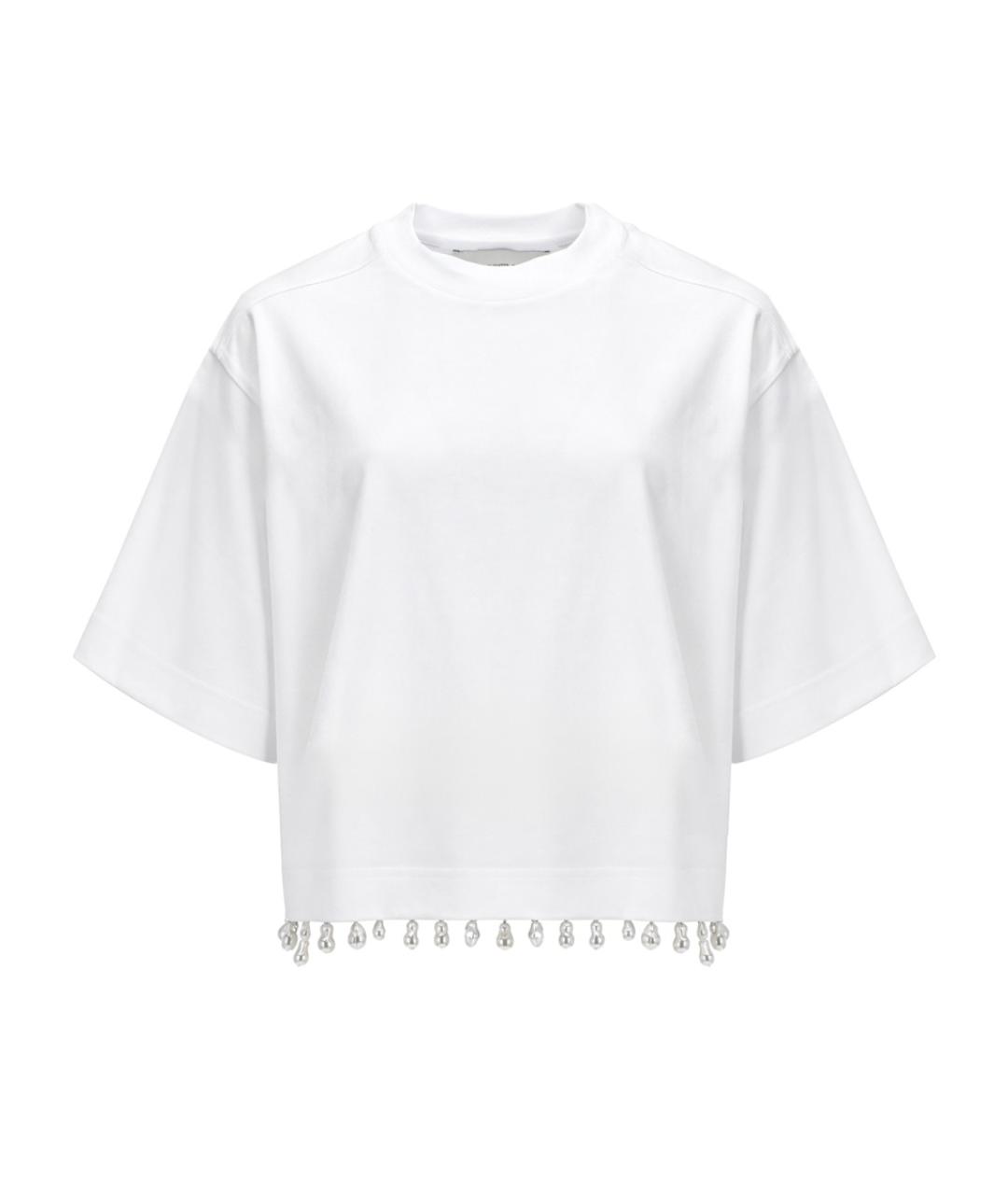 SPORTMAX Белая хлопковая футболка, фото 1