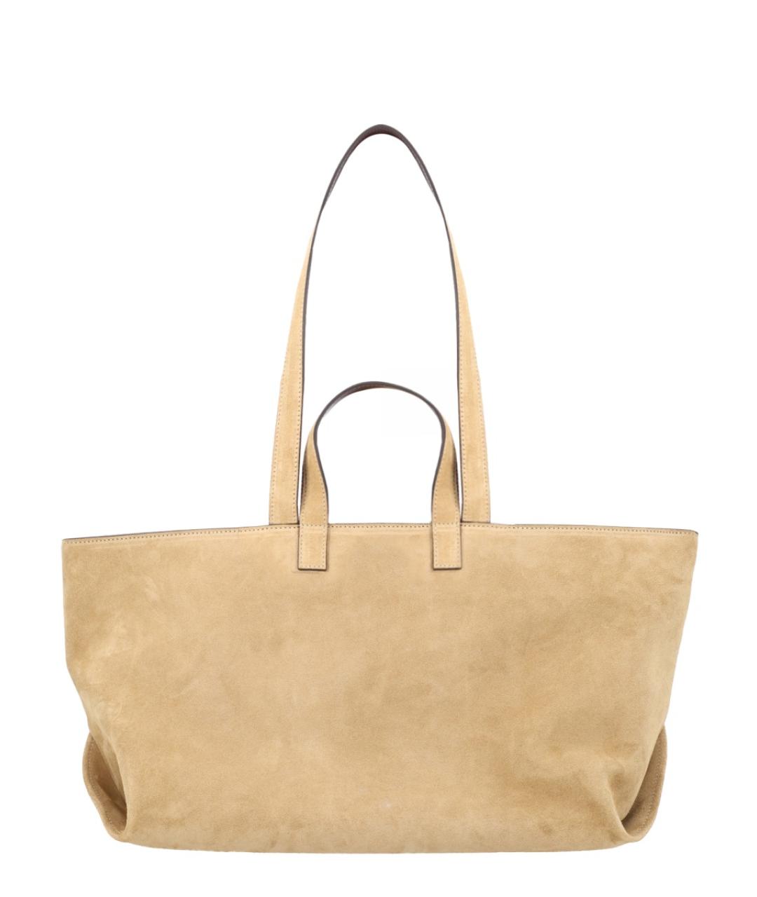 A.P.C. Бежевая замшевая сумка тоут, фото 2