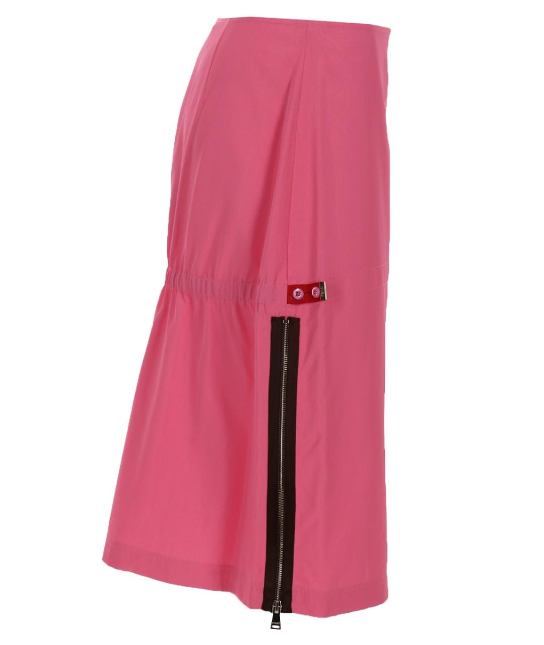 FENDI Розовая вискозная юбка миди, фото 3