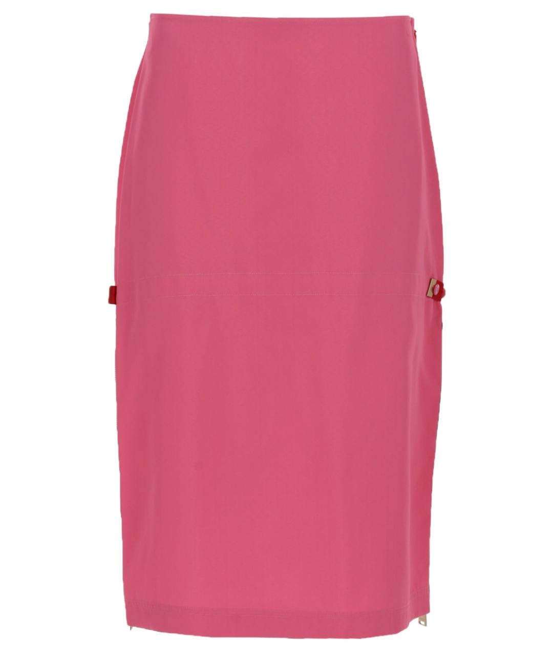 FENDI Розовая вискозная юбка миди, фото 1