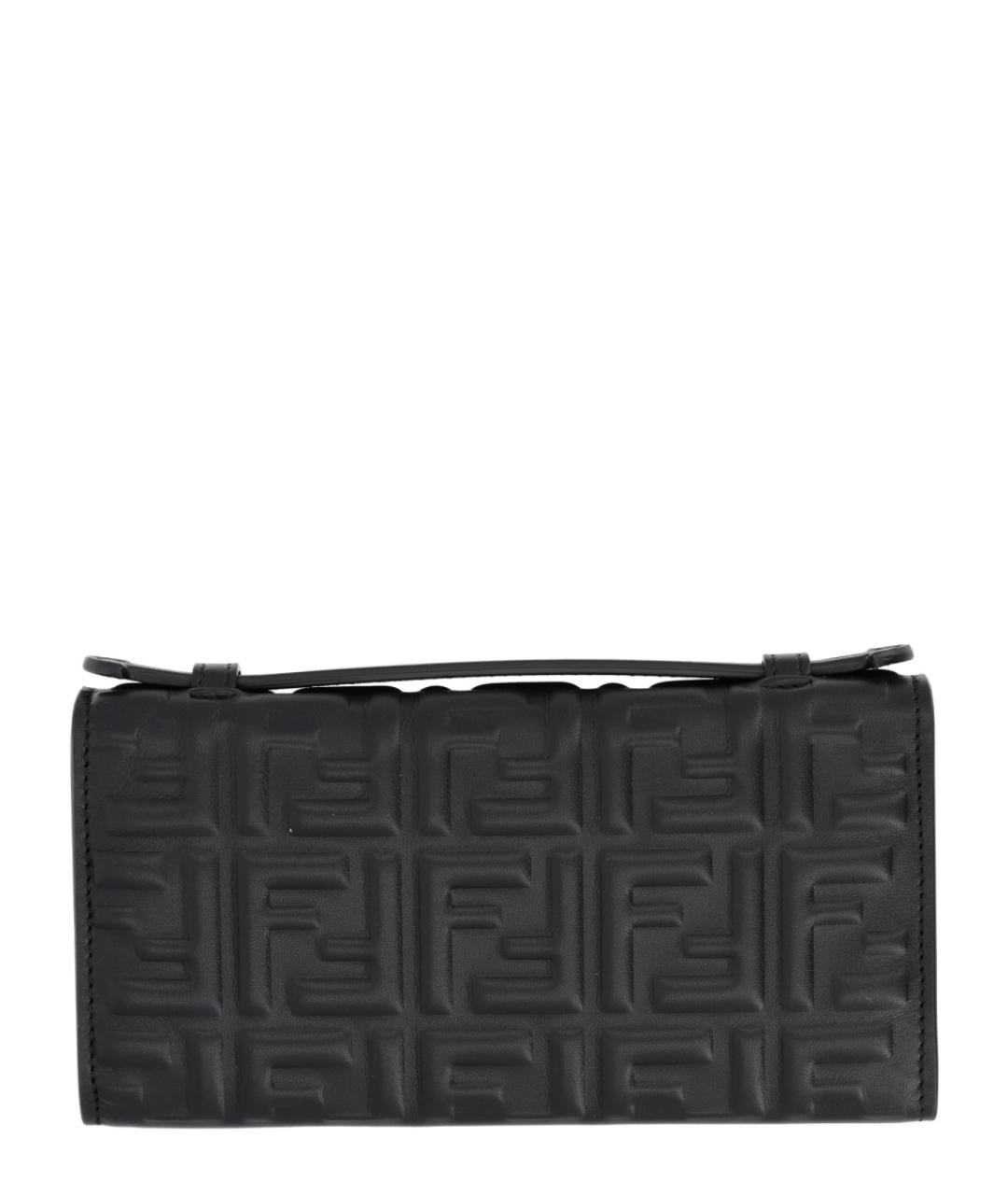 FENDI Черная кожаная сумка через плечо, фото 3