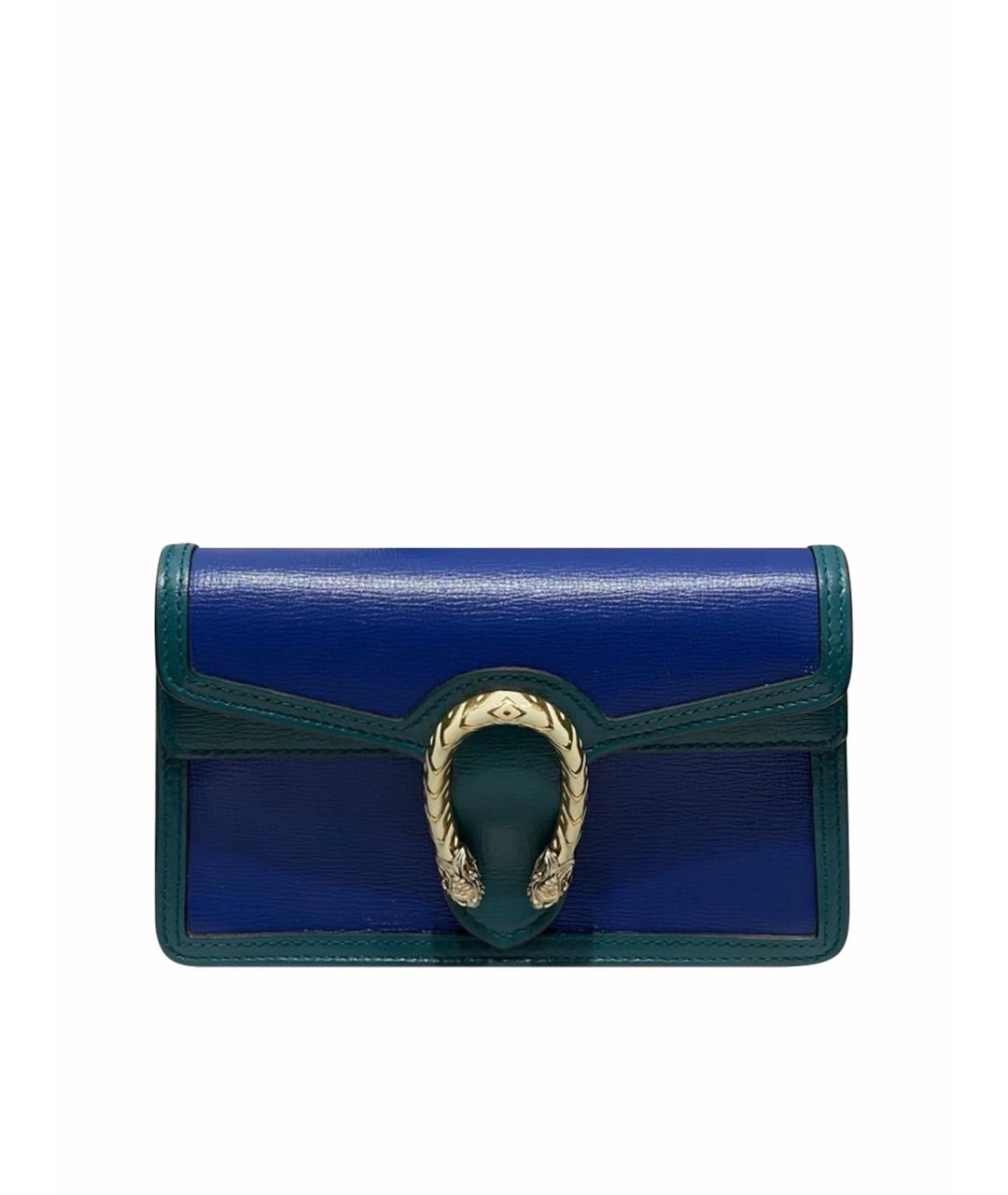 GUCCI Синяя кожаная сумка через плечо, фото 1