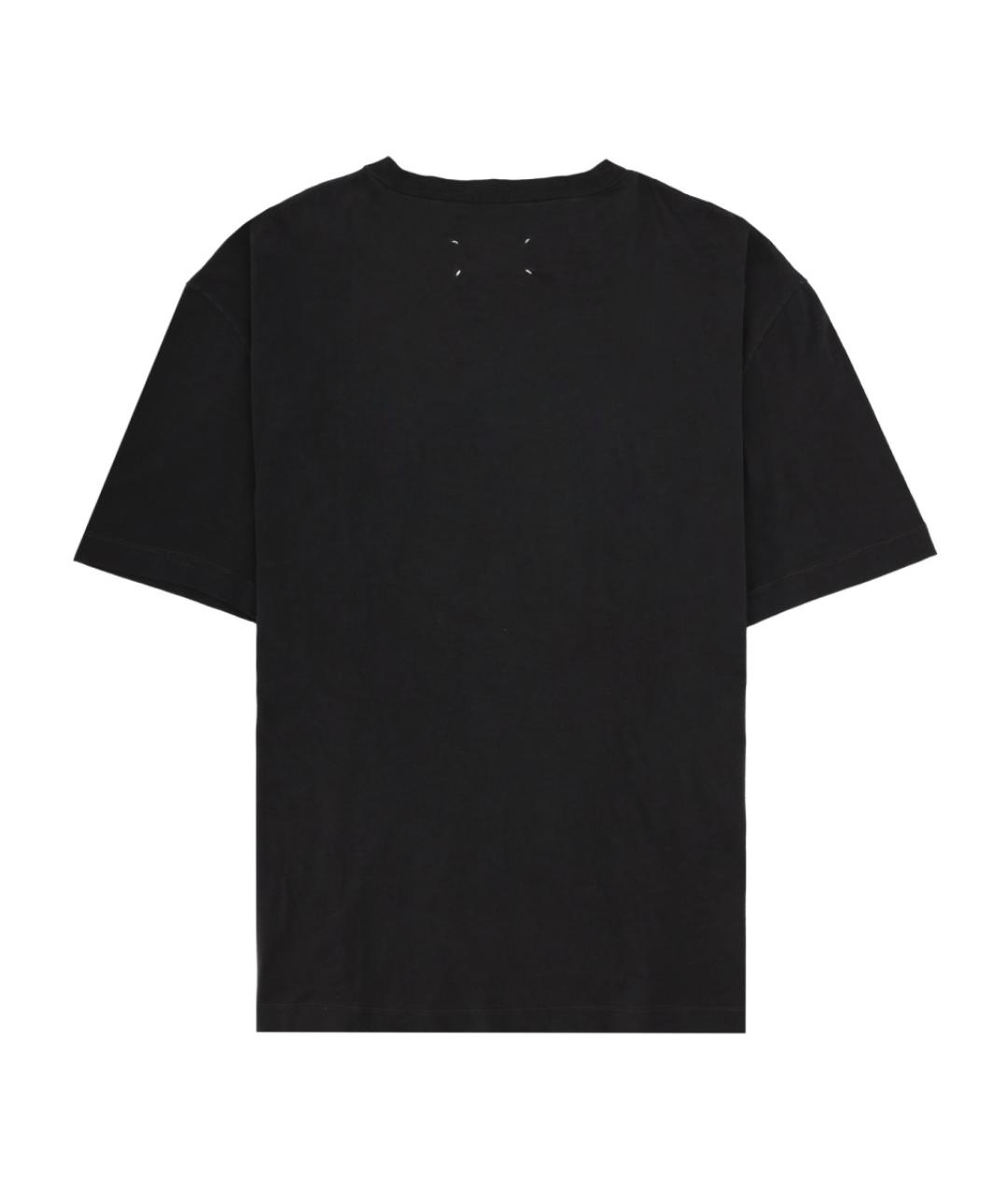 MAISON MARGIELA Черная хлопковая футболка, фото 2