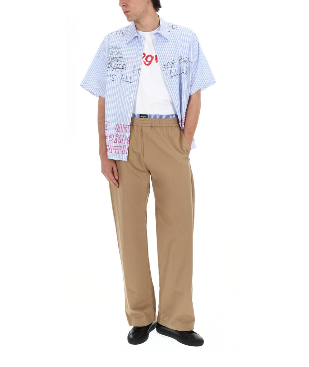 MSGM Синяя хлопковая кэжуал рубашка, фото 3