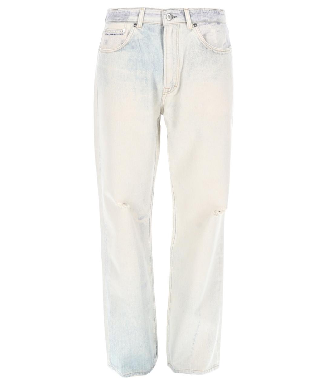 OUR LEGACY Белые хлопковые прямые джинсы, фото 1