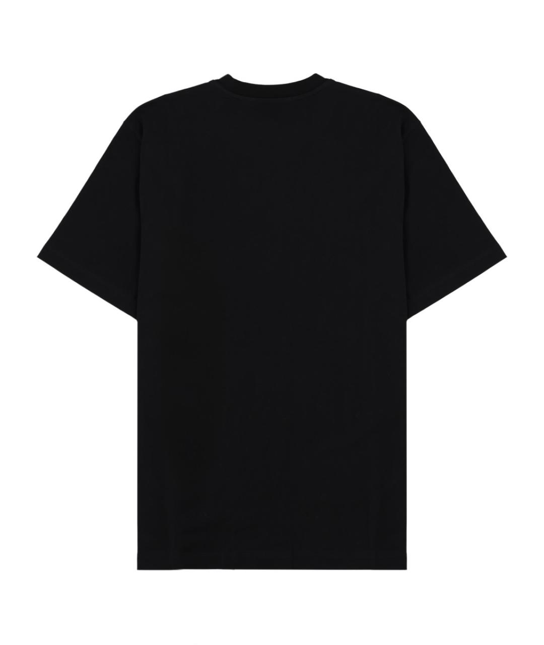 MSGM Черная хлопковая футболка, фото 2