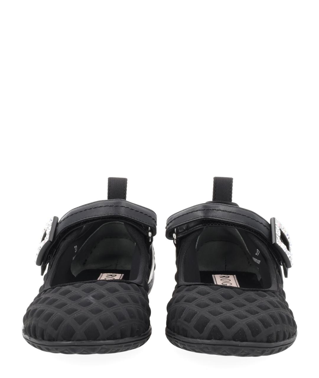 ROGER VIVIER Черные текстильные балетки, фото 3