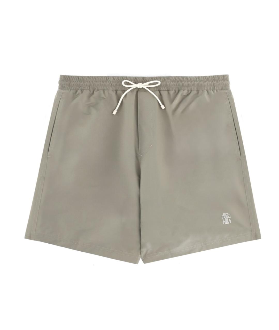 BRUNELLO CUCINELLI Бежевые полиэстеровые плавки, фото 1