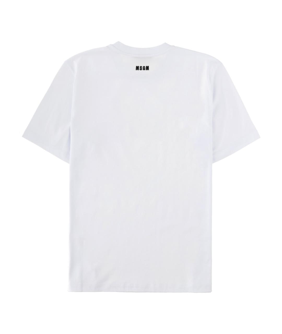MSGM Белая хлопковая футболка, фото 2