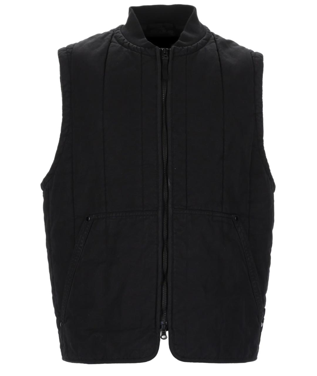STONE ISLAND Черный хлопковый жилет, фото 1