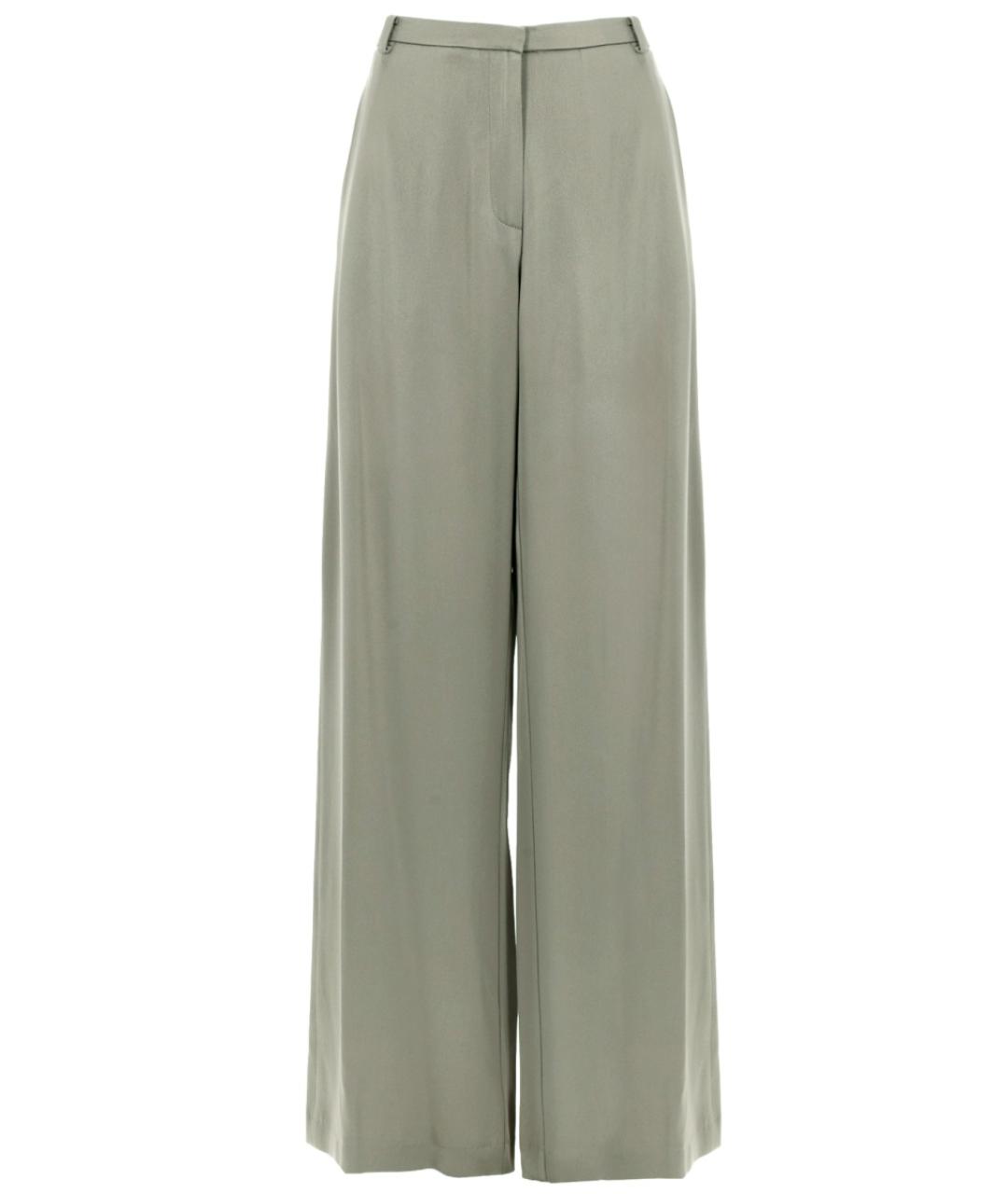 ALYSI Зеленые ацетатные прямые брюки, фото 1