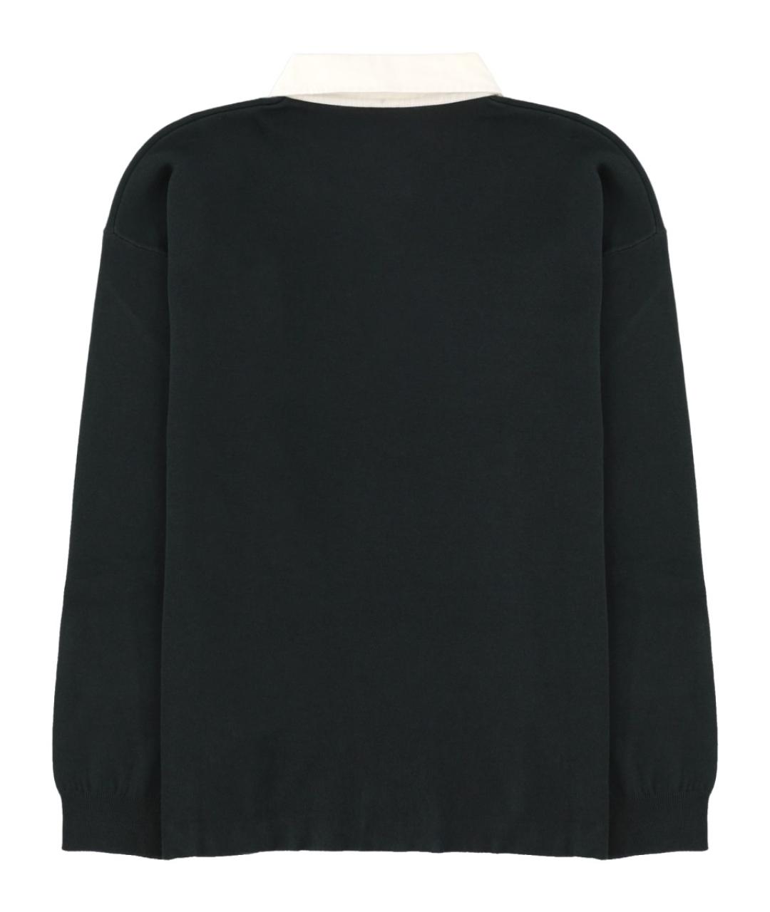 HUGO BOSS Зеленые хлопковое поло с длинным рукавом, фото 2