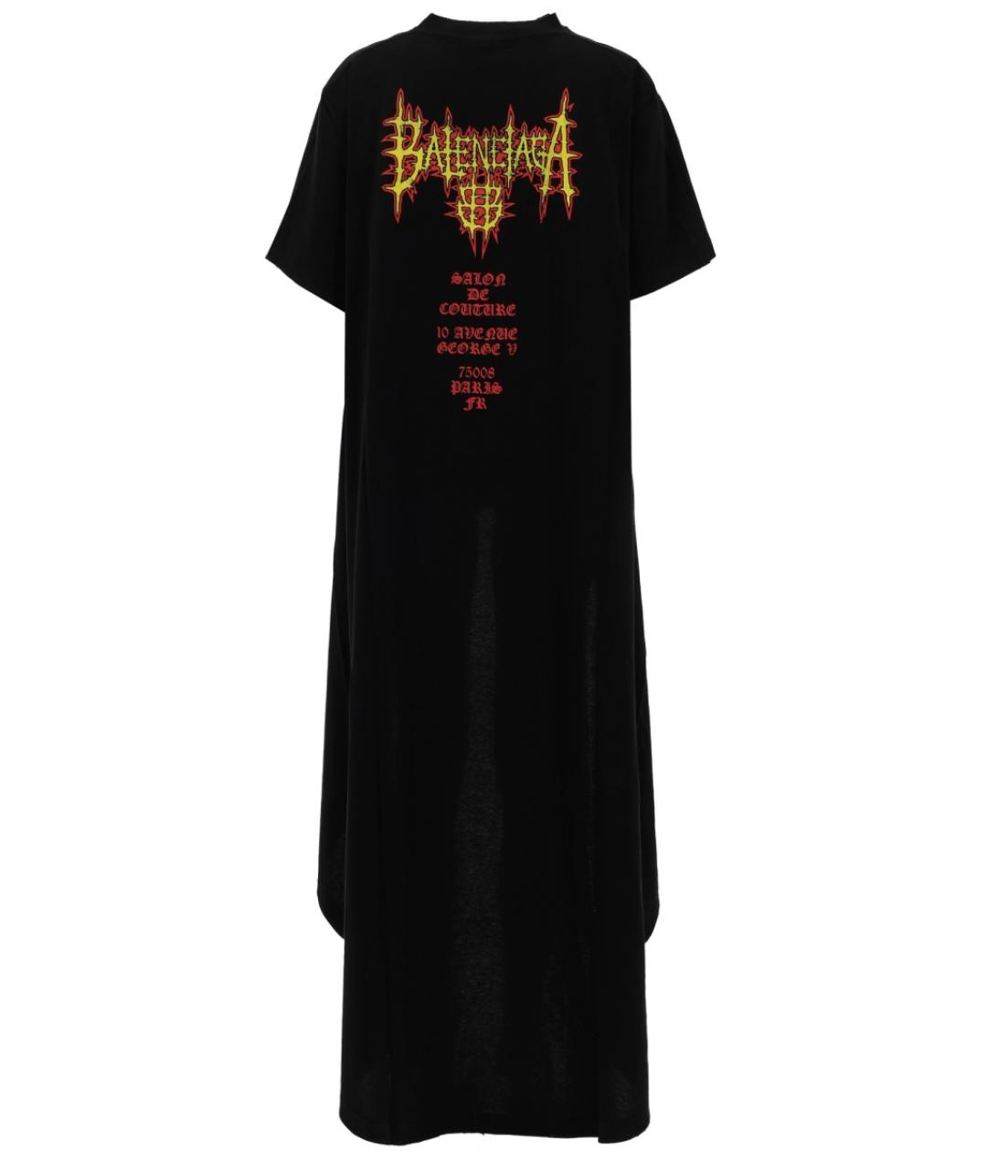 BALENCIAGA Черное хлопковое повседневное платье, фото 2