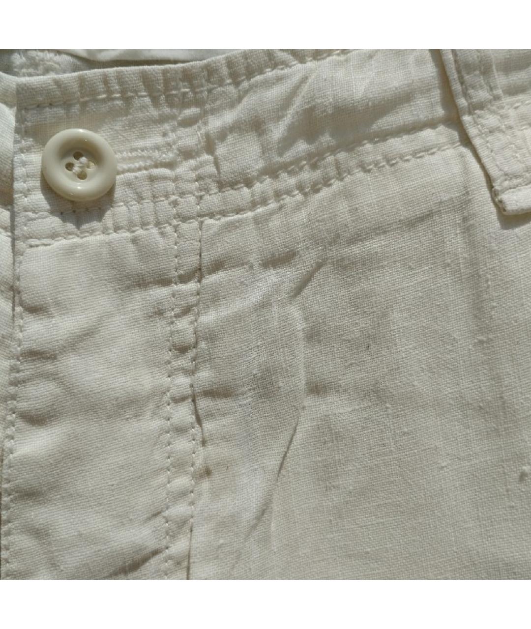 HUGO BOSS Бежевые льняные повседневные брюки, фото 4