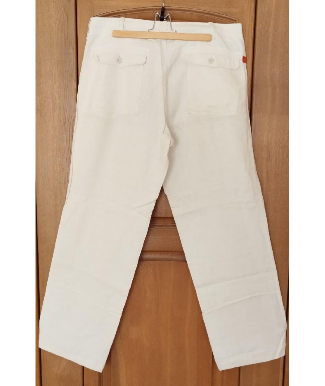 HUGO BOSS Бежевые льняные повседневные брюки, фото 2