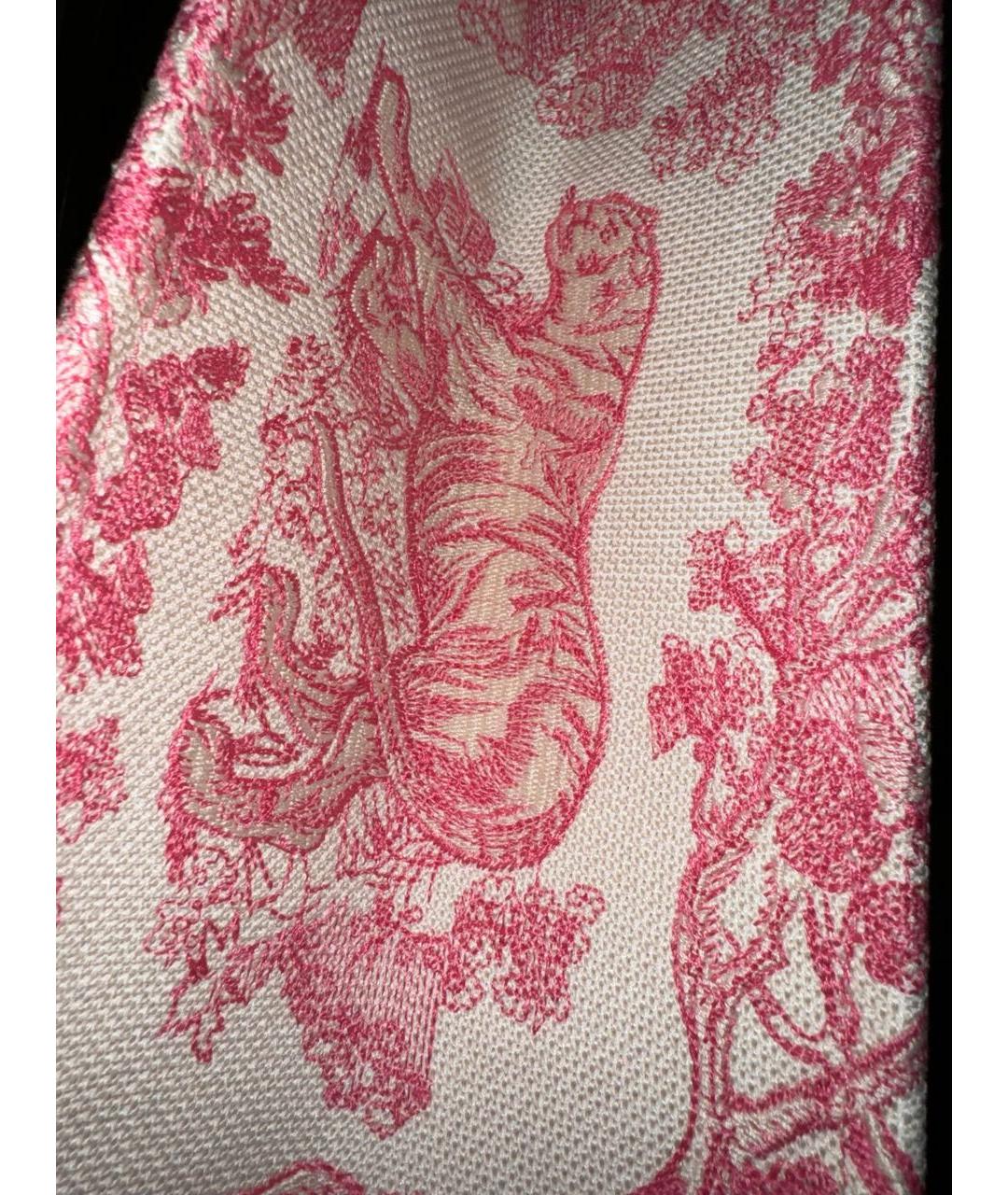 CHRISTIAN DIOR Розовая жаккардовая сумка тоут, фото 5