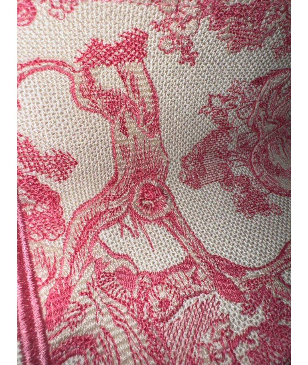 CHRISTIAN DIOR Розовая жаккардовая сумка тоут, фото 8