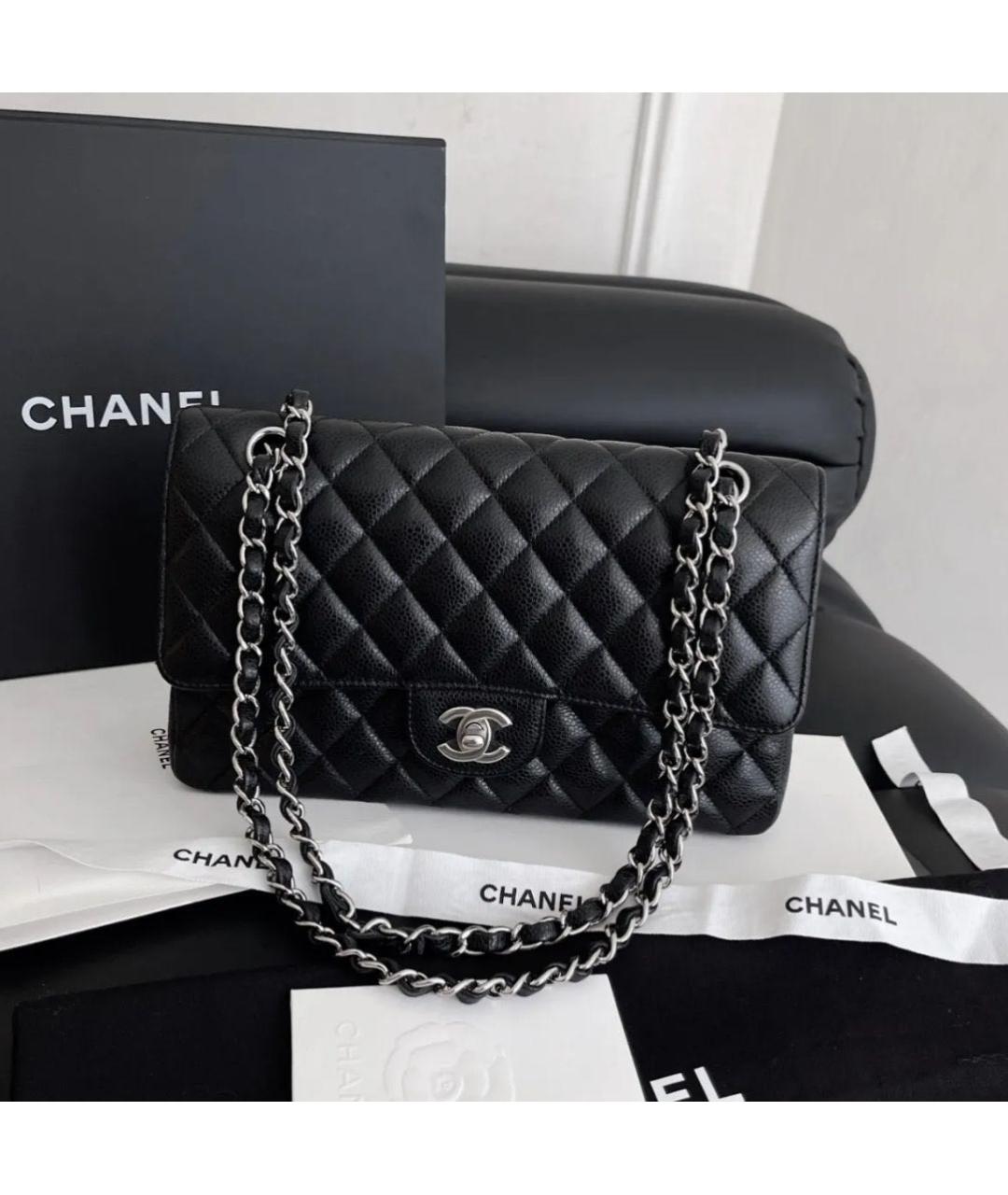 CHANEL Черная кожаная сумка через плечо, фото 2