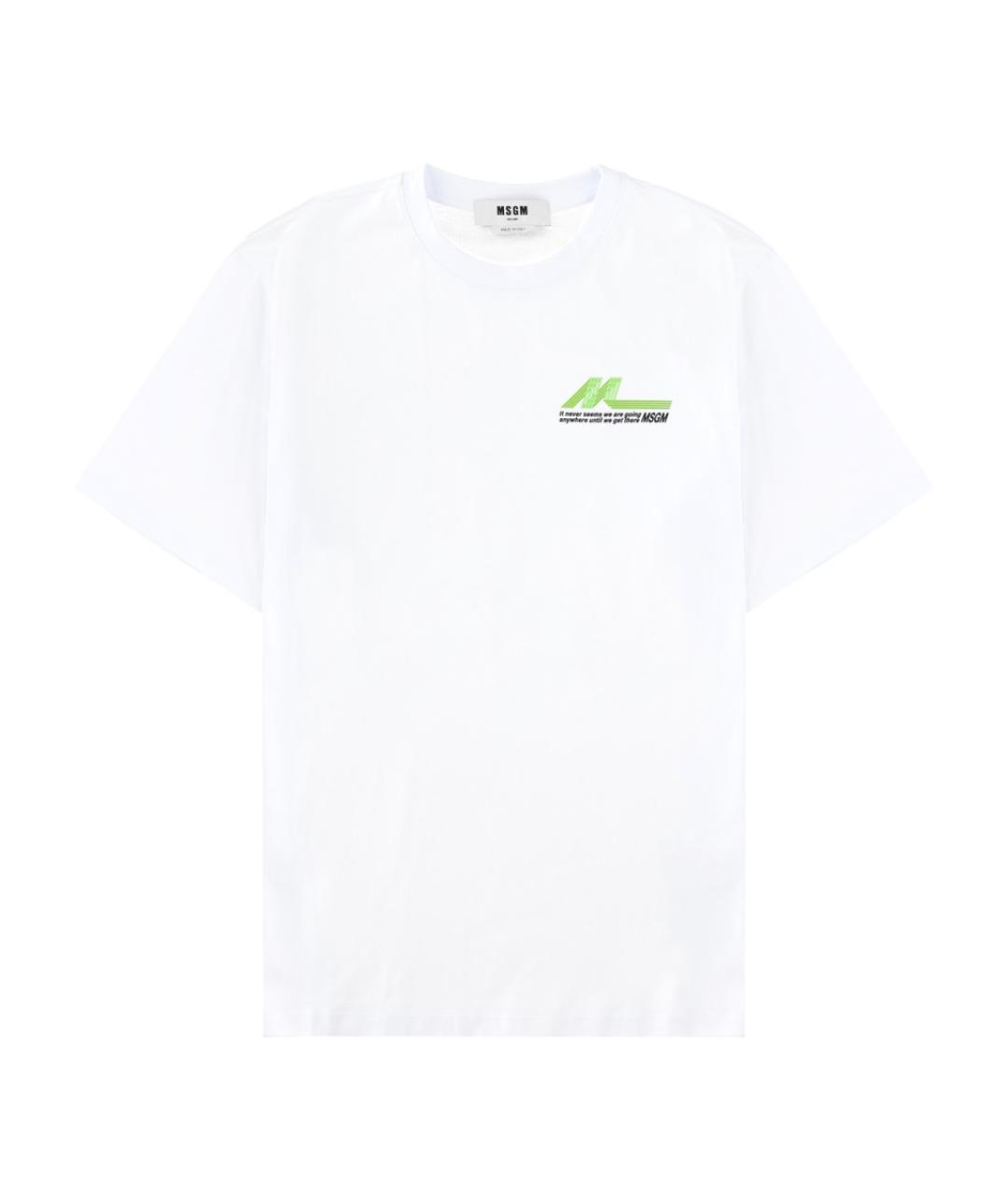 MSGM Белая хлопковая футболка, фото 1