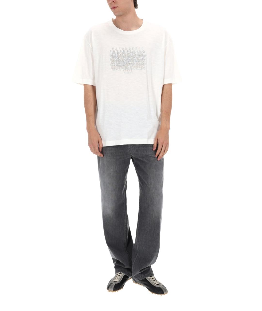 MAISON MARGIELA Серые хлопковые прямые джинсы, фото 2