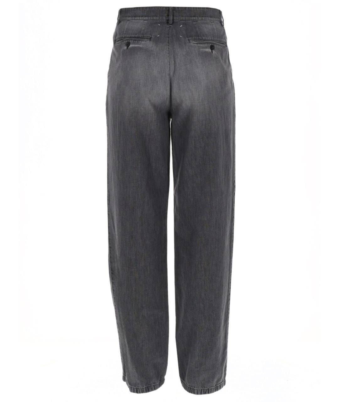 MAISON MARGIELA Серые хлопковые прямые джинсы, фото 3