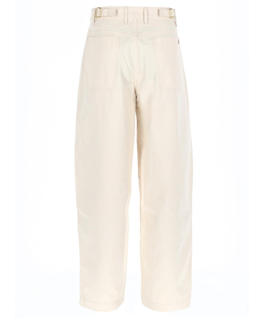 Drole de Monsieur Белые хлопковые повседневные брюки, фото 3