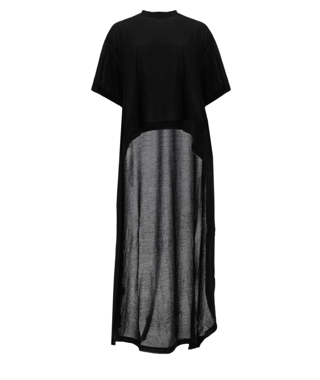 BALENCIAGA Черное хлопковое повседневное платье, фото 1