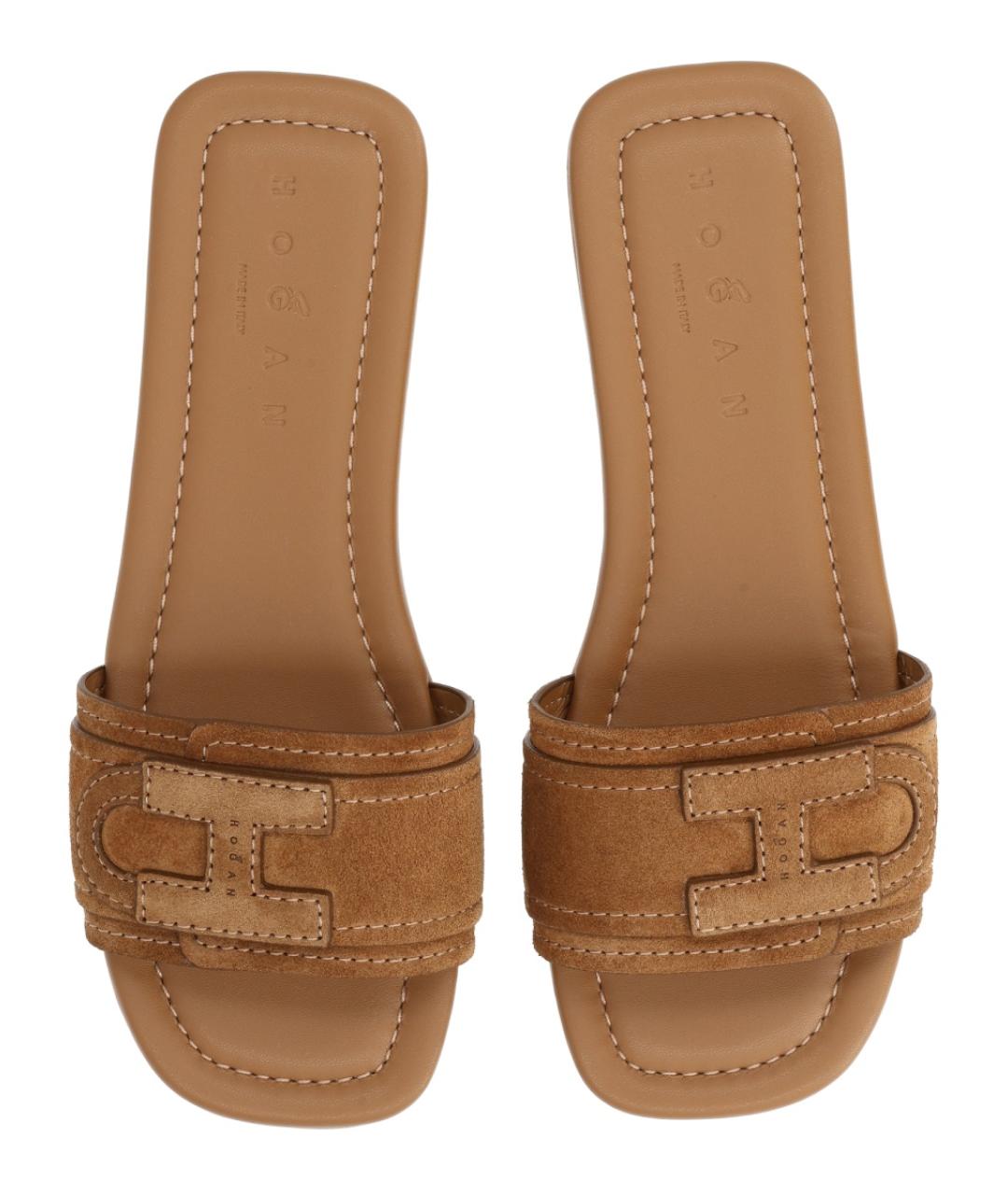 HOGAN Мульти кожаные шлепанцы, фото 5