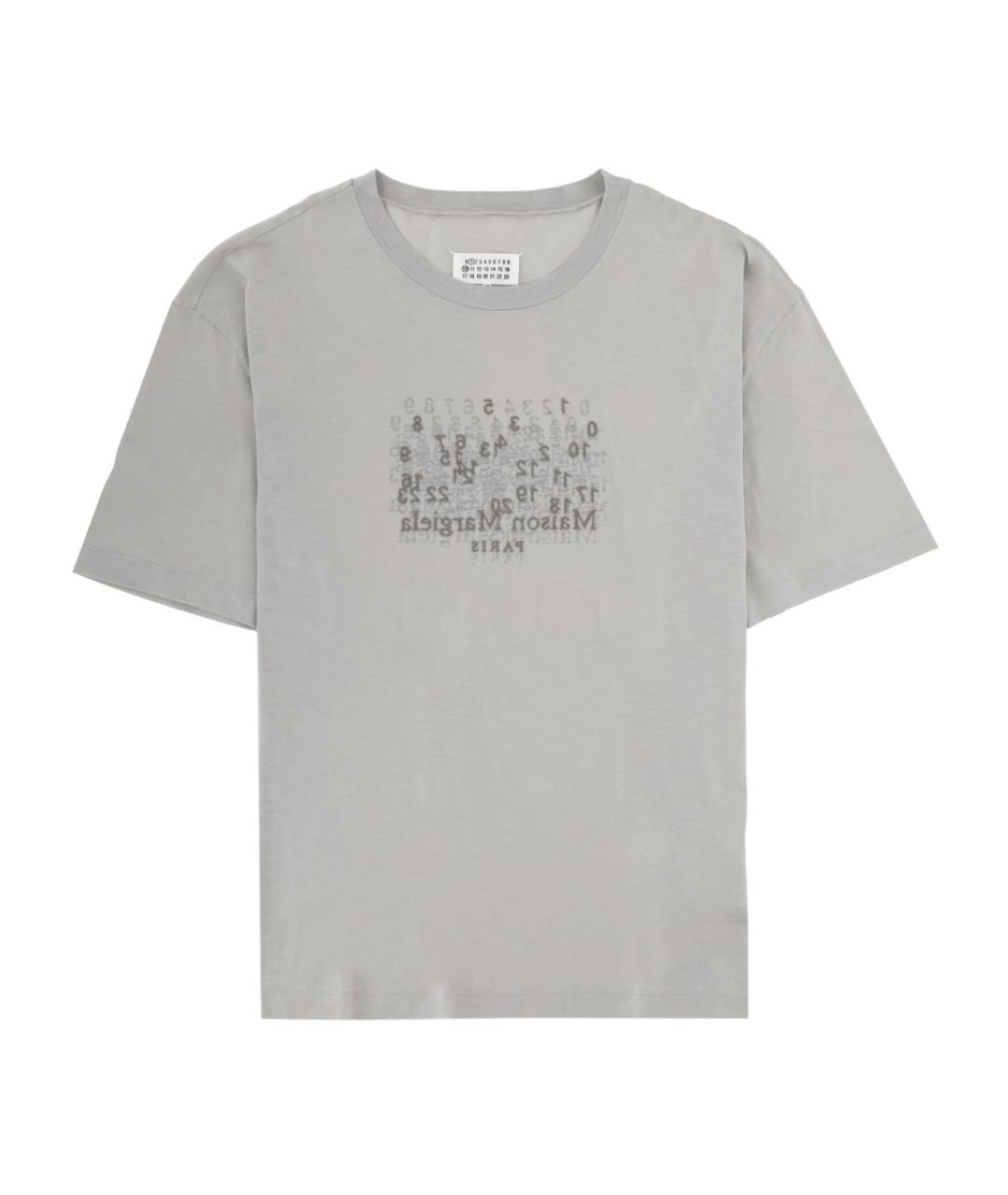 MAISON MARGIELA Серая хлопковая футболка, фото 1