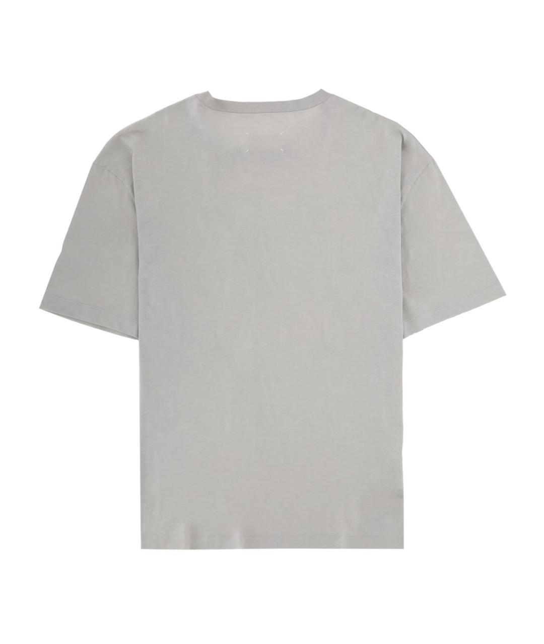 MAISON MARGIELA Серая хлопковая футболка, фото 2