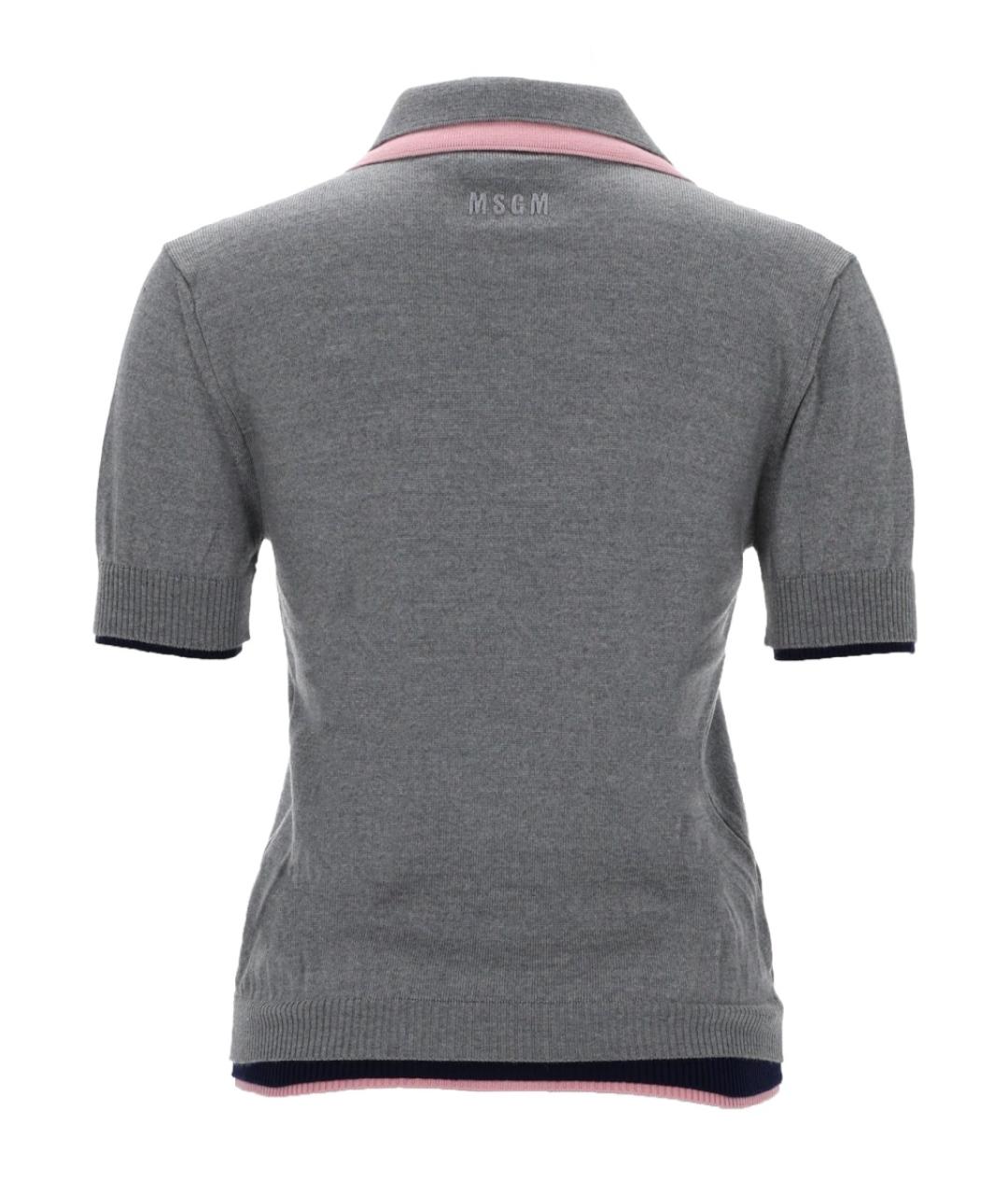MSGM Серый шерстяной джемпер / свитер, фото 2