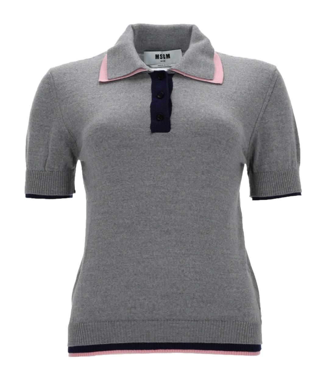 MSGM Серый шерстяной джемпер / свитер, фото 1