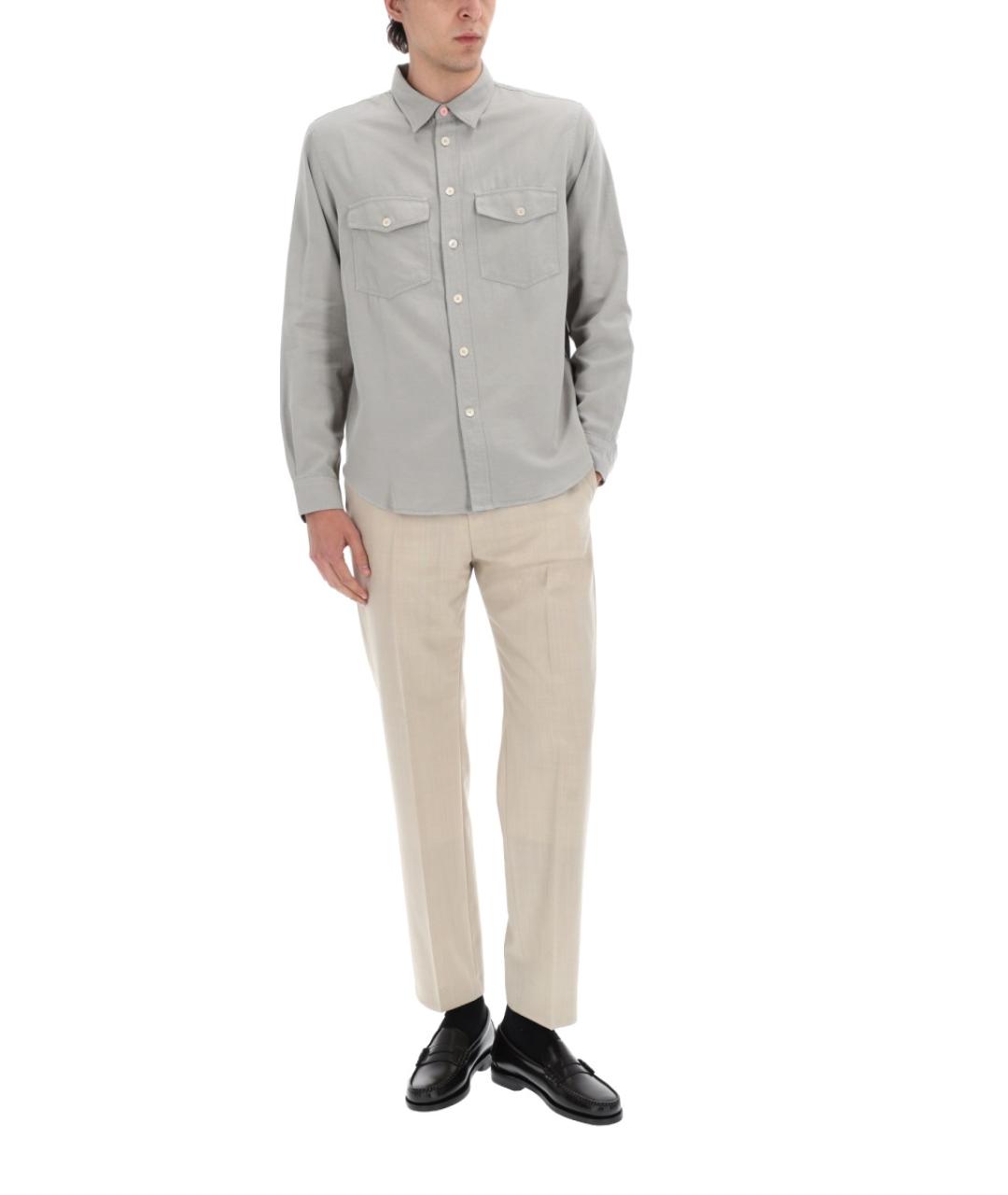 PS BY PAUL SMITH Серая хлопковая кэжуал рубашка, фото 3