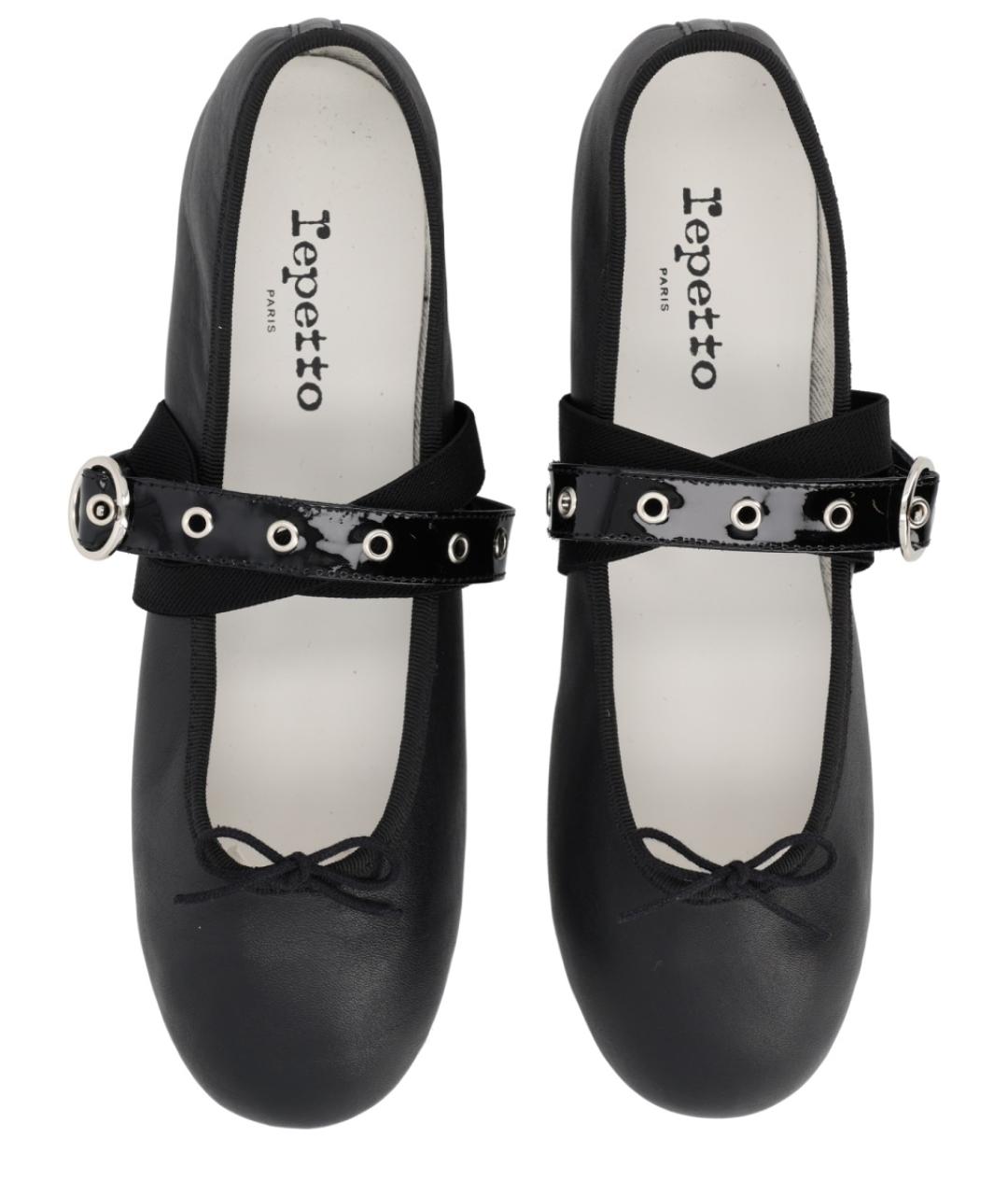 REPETTO Черные кожаные балетки, фото 5